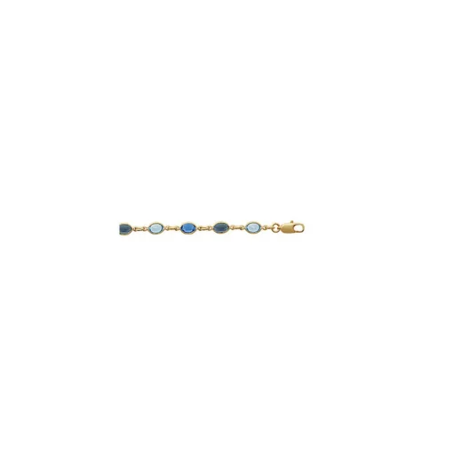 Collier Femme plaqué or pierres bleues cristal Maison de la Bijouterie YVV0VZ45