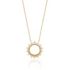 Collier femme plaqué or serti clos - UYZ60Y45