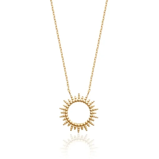 Collier femme plaqué or serti clos - UYZ60Y45