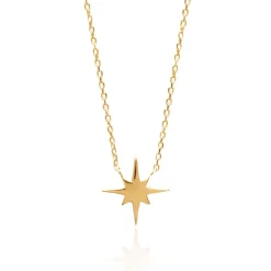 Collier femme plaqué or étoile Maison de la Bijouterie UYZ40W45 Plaqué or