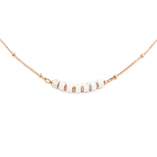 Collier Femme Sloya Piana en pierres Howlite