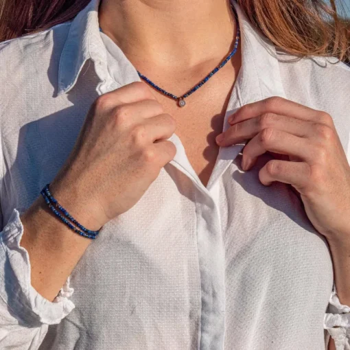 Collier Femme Sloya Lumia Lapis-lazuli