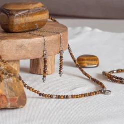 Collier Femme Sloya Lumia Oeil de Tigre