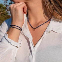 Collier Femme Sloya Lumia Lapis-lazuli