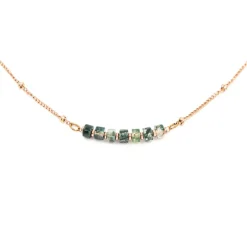 Collier Femme Sloya Piana Agate Aquatique
