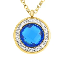 Collier Femme So Charm - B2126-BLEU - Collier Mode Doré