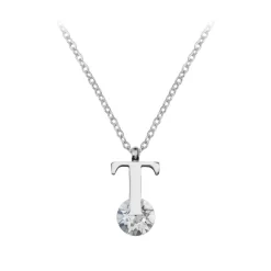 Collier Femme So Charm - B1498-T - Collier Initiale Argenté
