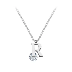 Collier Femme So Charm - B1498-R - Collier Initiale Argenté