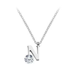 Collier Femme So Charm - B1498-N - Collier Initiale Argenté