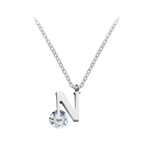 Collier Femme So Charm - B1498-N - Collier Initiale Argenté