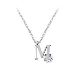 Collier Femme So Charm - B1498-M - Collier Initiale Argenté
