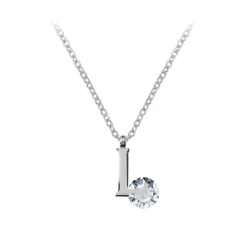 Collier Femme So Charm - B1498-L - Collier Initiale Argenté