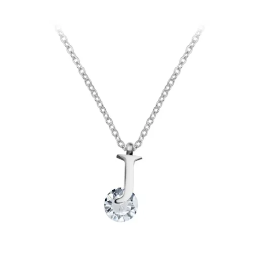 Collier Femme So Charm - B1498-J - Collier Initiale Argenté