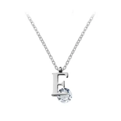 Collier Femme So Charm - B1498-E - Collier Initiale Argenté