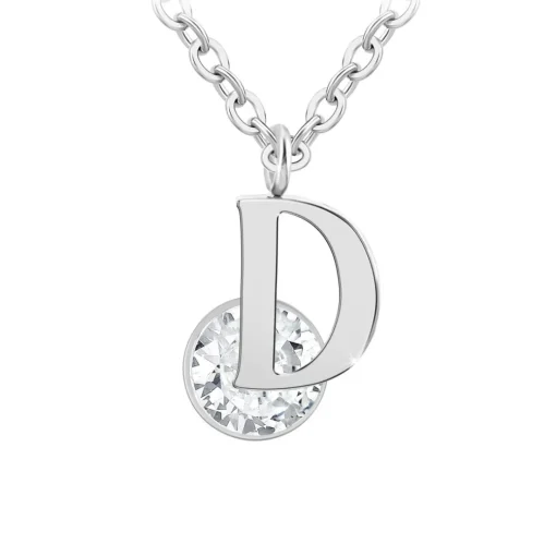 Collier Femme So Charm - B1498-D - Collier Initiale Argenté