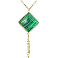 Collier Femme So Charm - B3040-MALACHITE - Collier Mode Doré