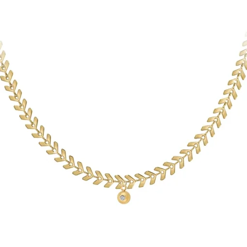 Collier Femme So Charm - BD2881-DORE-DIAMANT - Collier Mode Doré