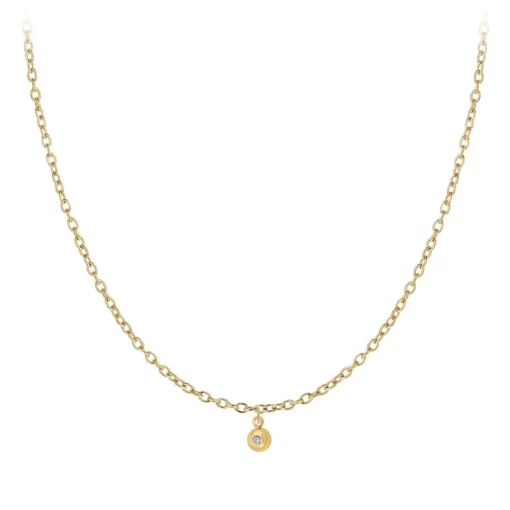 Collier Femme So Charm - BD2382-DORE-DIAMANT - Collier Mode Doré