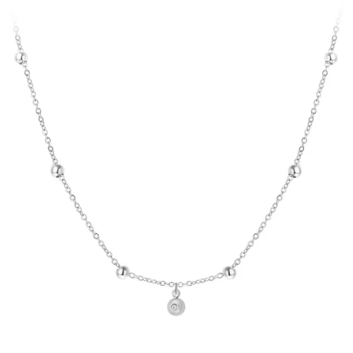 Collier Femme So Charm - BD2370-ARGENT-DIAMANT - Collier Mode Argenté
