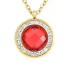 Collier Femme So Charm - B2126-ROUGE - Collier Mode Doré