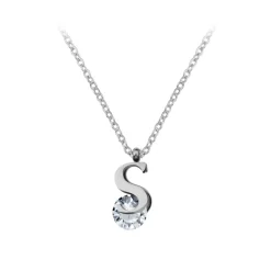Collier Femme So Charm - B1498-S - Collier Initiale Argenté