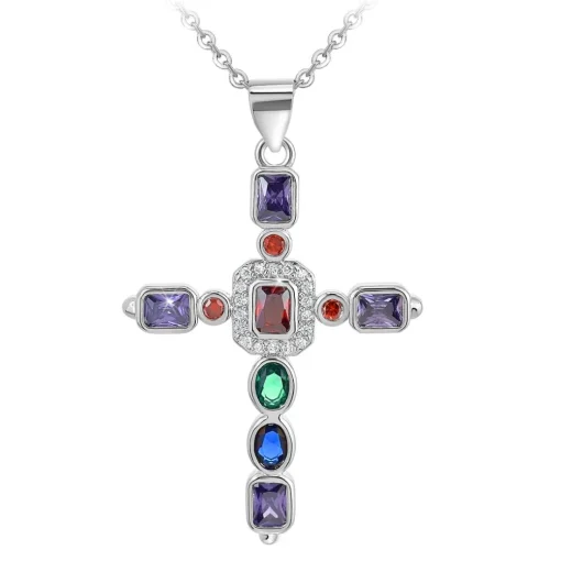 Collier Femme So Charm - B2684 - Collier Croix Argenté