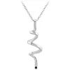 Collier Femme So Charm - BD1549-COLLIER-ARGENT-DIAMANT-NOIR - Collier Mode Argenté