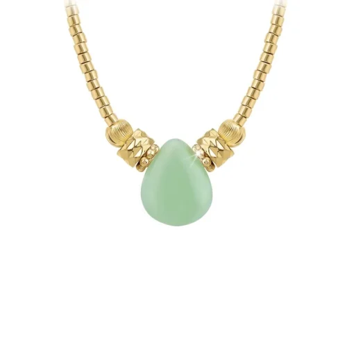Collier Femme So Charm - B4179-VERT - Collier Mode Doré