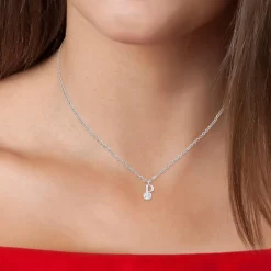 Collier Femme So Charm - B1498-P - Collier Initiale Argenté