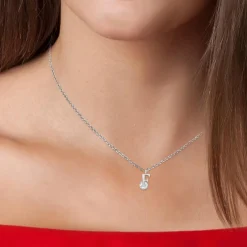 Collier Femme So Charm - B1498-F - Collier Initiale Argenté