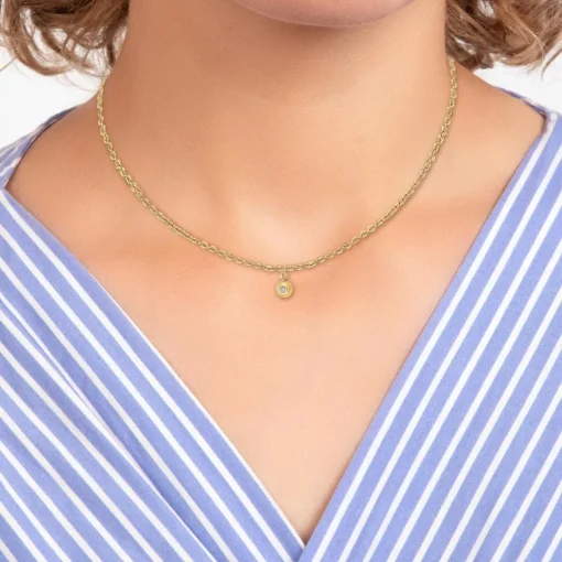 Collier Femme So Charm - BD2382-DORE-DIAMANT - Collier Mode Doré