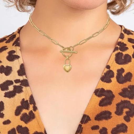 Collier Femme So Charm - B3229-DORE - Collier Coeur Doré