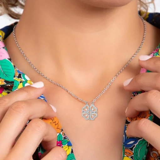 Collier Femme So Charm - B3133-ARGENT - Collier Trèfle Argenté
