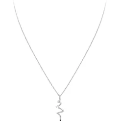 Collier Femme So Charm - BD1549-COLLIER-ARGENT-DIAMANT-NOIR - Collier Mode Argenté