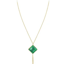 Collier Femme So Charm - B3040-MALACHITE - Collier Mode Doré