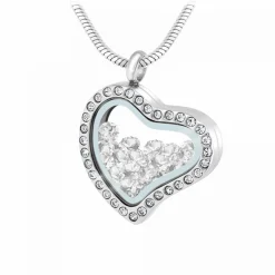 Collier Femme So Charm - BS1975-CRYS Acier Argent