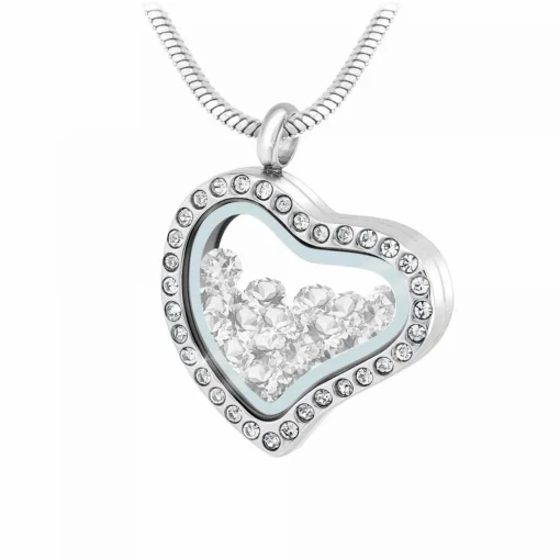 Collier Femme So Charm - BS1975-CRYS Acier Argent