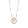 Collier femme solitaire oxyde de zirconium plaqué or Maison de la Bijouterie UW3WV345