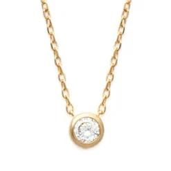 Collier Femme solitaire plaqué or 40cm Maison de la Bijouterie UWZ4W040
