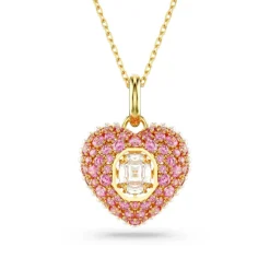 Collier Femme Swarovski Hyperbola Heart - 5680784 rose,doré