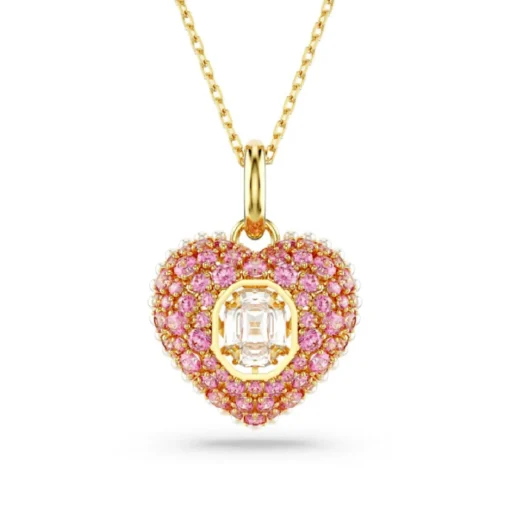 Collier Femme Swarovski Hyperbola Heart - 5680784 rose,doré