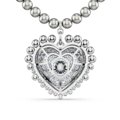 Collier Femme Swarovski Hyperbola Heart Large - 5680645 bleu,argent