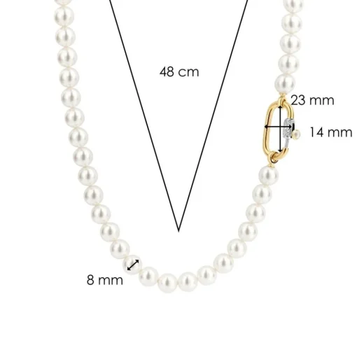 Collier Femme Ti Sento 3967PW-48 - Argent, plaqué or