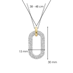Collier Femme Ti Sento 3964ZY-42 - Argent, plaqué or