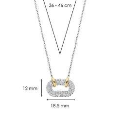 Collier Femme Ti Sento 34010ZY-42 - Argent, plaqué or