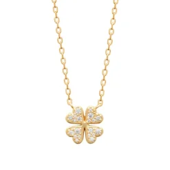 Collier femme trèfle 4 feuilles oxyde plaqué or Maison de la Bijouterie UW3W5645