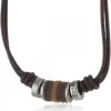 Collier Fossil JF00899797 - Collier Cuir Marron Mode Homme