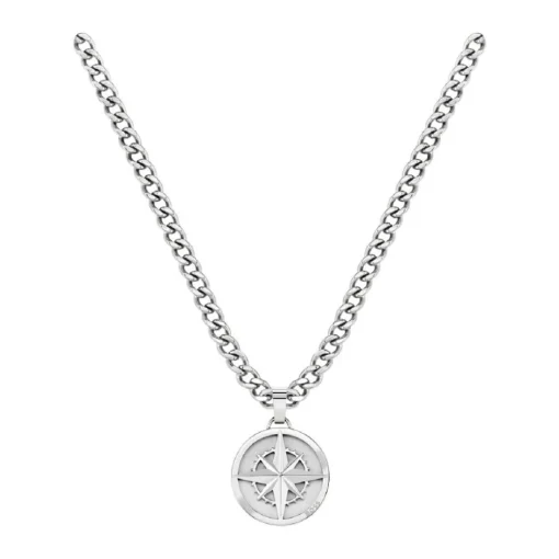 Collier Homme Boss Bijoux North 1580544 - Acier Argent