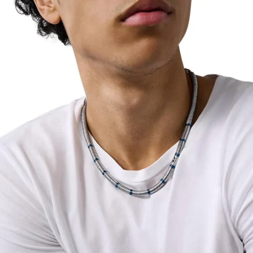 Collier Homme Diesel Bijoux Acier Classique - DX1576931 Hématite