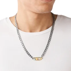 Collier Homme Diesel DX1343040 - Acier argenté